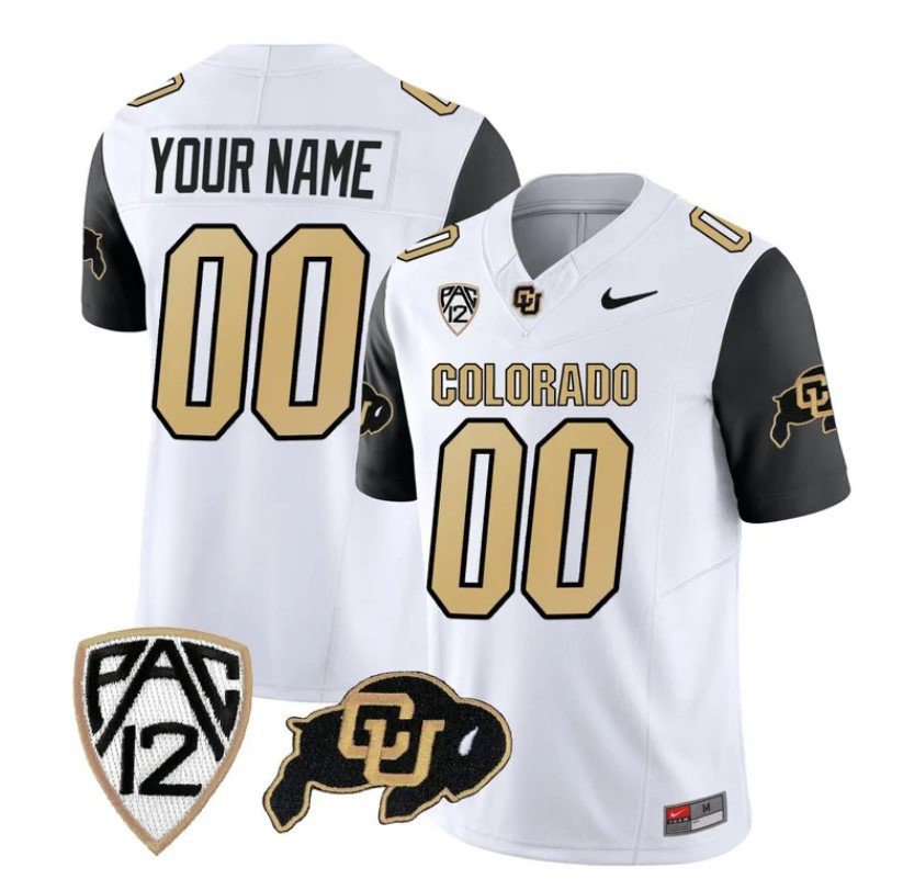 Men's Nike Custom Colorado Buffaloes Jersey Vapor Limited College Football All Stitched Black Sleeves