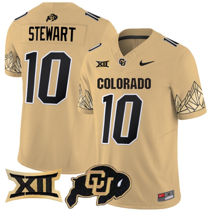 Men's Nike Kordell Stewart Jersey #10 Colorado Buffaloes Vapor Limited Football Gold