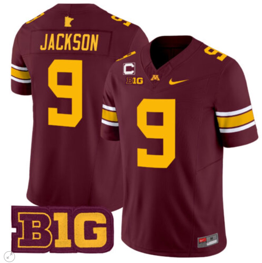 Men's Nike Daniel Jackson Jersey #9 Minnesota Golden Gophers Vapor Limited Football Maroon