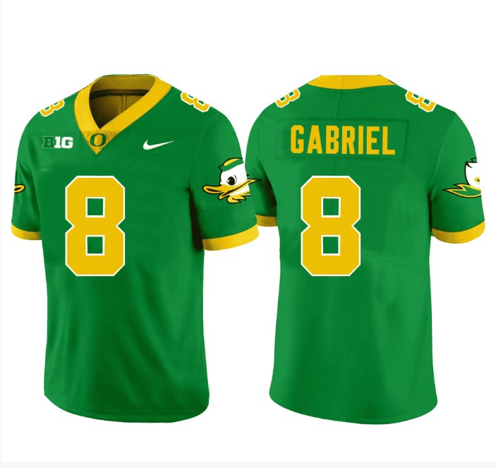 Men's Nike Dillon Gabriel Jersey #8 Oregon Ducks Football Green