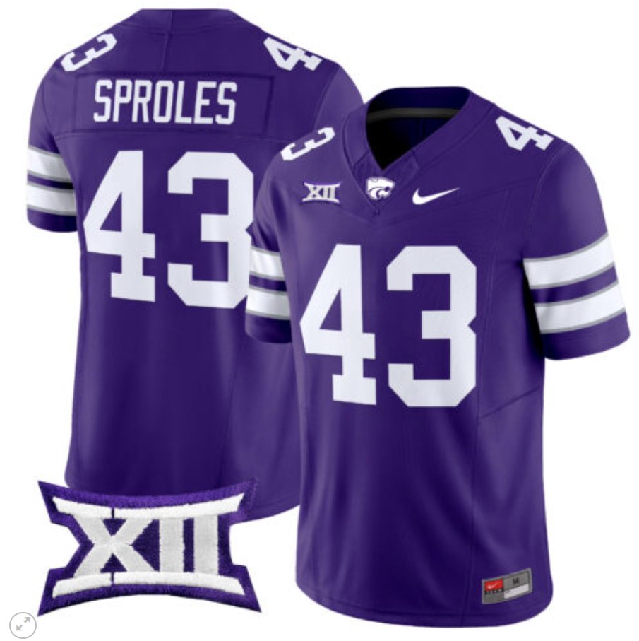 Men's Nike Darren Sproles Jersey #43 Kansas State Wildcats Vapor Limited Football Purple