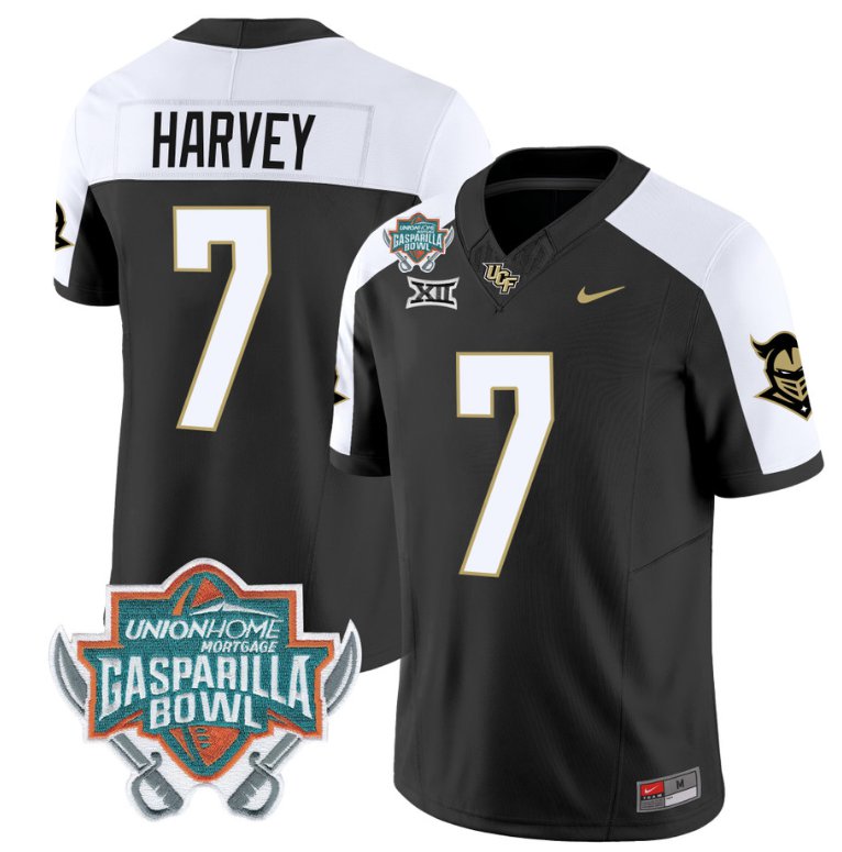 Men's Nike RJ Harvey Jersey #7 UCF Knights Unionhome Patch Vapor Football Stitched Alternate