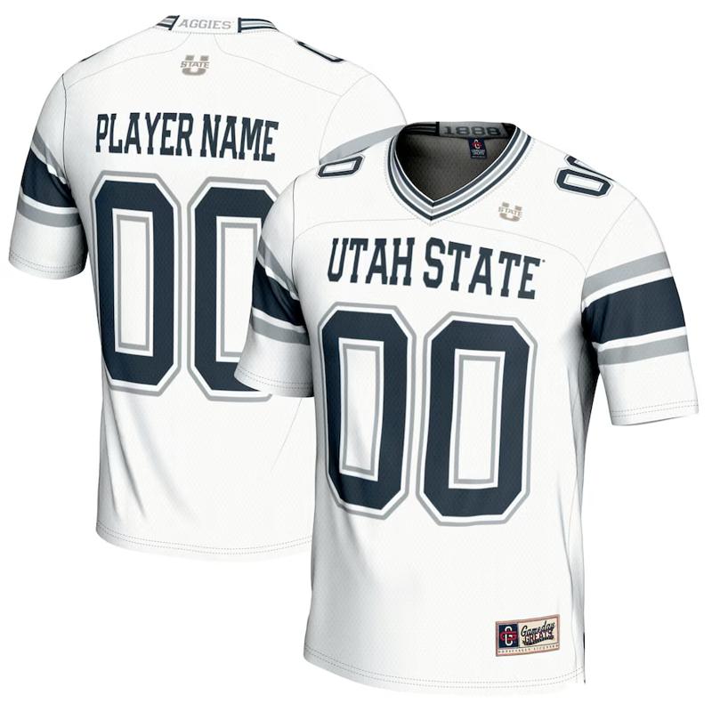 Men's Custom Utah State Aggies GameDay Greats NIL Football Jersey - White