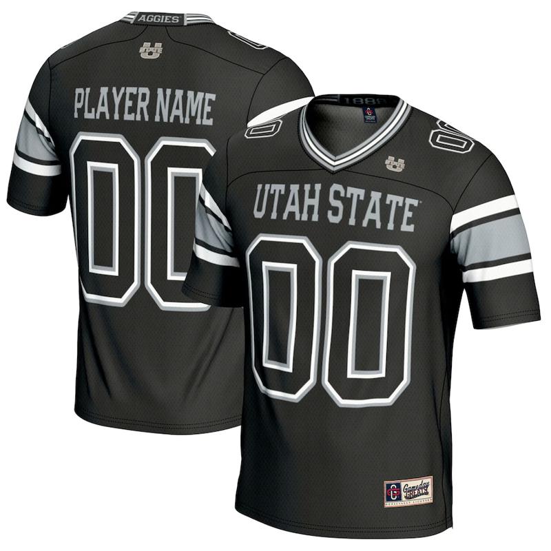 Men's Custom Utah State Aggies GameDay Greats NIL Football Jersey - Black