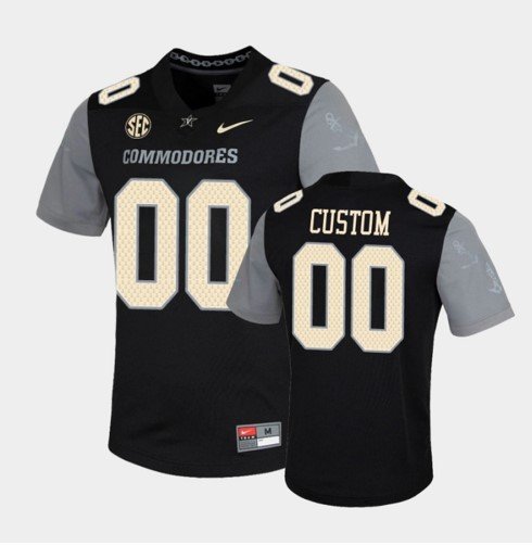 Men's Nike Custom Vanderbilt Commodores Jersey Name and Number NCAA College Football Untouchable Black