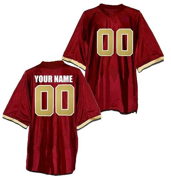 Men's Custom Boston College Eagles Jersey Name and Number NCAA College Football Red