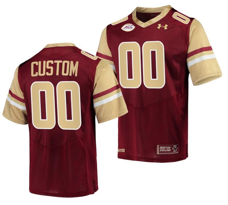 Men's Custom Boston College Eagles Jersey Name and Number NCAA College Football Maroon