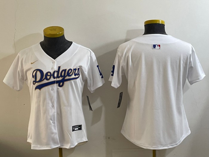 Women's Los Angeles Dodgers Blank White Home Nike Limited Stitched Baseball Jersey