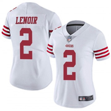 Women's San Francisco 49ers #2 Deommodore Lenoir White Vapor Untouchable Limited Stitched Jersey