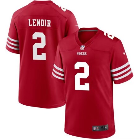 Men's San Francisco 49ers #2 Deommodore Lenoir Scarlet Vapor Untouchable Limited Stitched Jersey