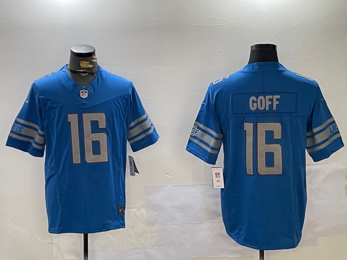 Men's Detroit Lions #16 Jared Goff Blue FUSE Vapor Nike Limited Stitched Football Jersey