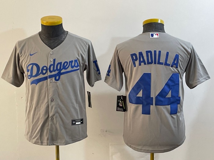 Youth Los Angeles Dodgers #44 Vicente Padilla Grey Stitched Baseball Jersey