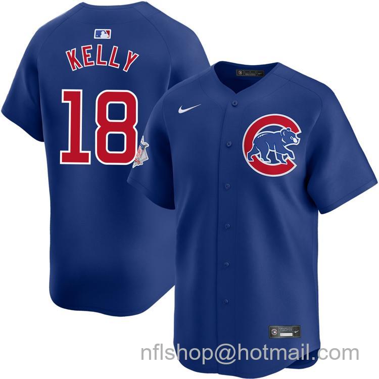 Youth Chicago Cubs #18 Carson Kelly Royal Alternate Nike Limited Stitched MLB Jersey