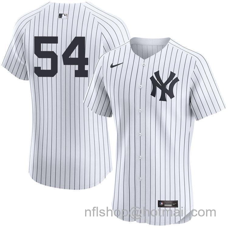 Men's New York Yankees #54 Max Fried White Home Elite On-Field Nike Flex Base Stitched MLB Player Jersey