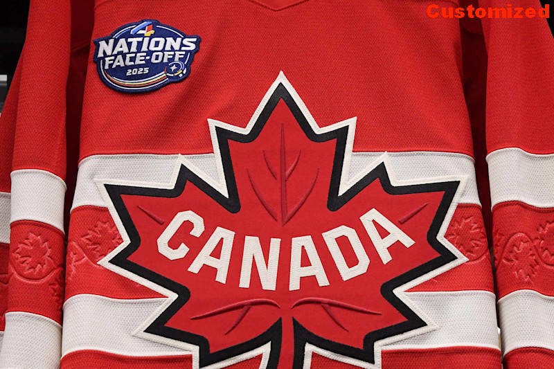 Customized Men's Fanatics Name Number Canada Team Red 2025 4 Nations Face-Off Hockey Stitched Jersey