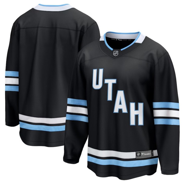 Men's Utah Hockey Club Fanatics Black Breakaway Blank Jersey