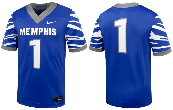 Nike Men's Memphis Tigers #1 Royal Replica Football Jersey