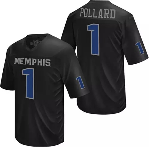 Retro Brand Adult Memphis Tigers #1 Black Tony Pollard Replica Football Jersey