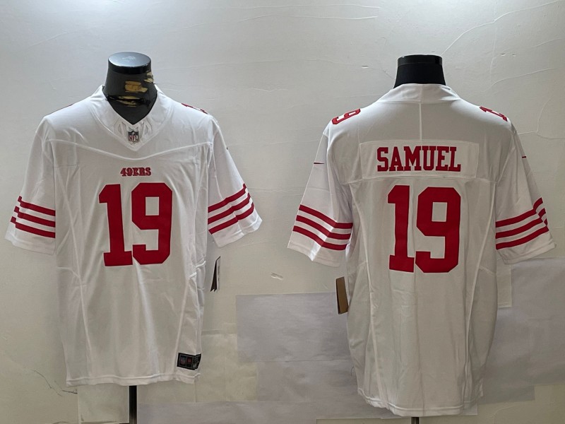 Men's San Francisco 49ers #19 Deebo Samuel New White F.U.S.E. Vapor Nike Limited Stitched Football Jersey