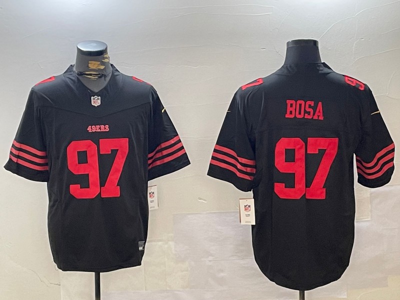 Men's San Francisco 49ers #97 Nick Bosa Black F.U.S.E. Vapor Nike Stitched Limited Football Jersey