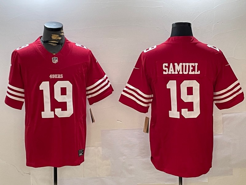 Men's San Francisco 49ers #19 Deebo Samuel New Red F.U.S.E. Vapor Nike Limited Stitched Football Jersey