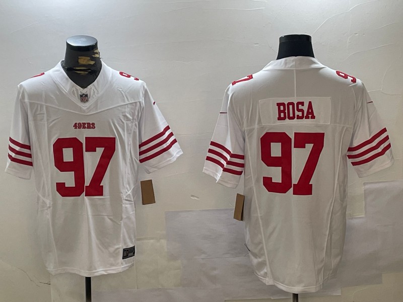 Men's San Francisco 49ers #97 Nick Bosa White F.U.S.E. Vapor Nike Limited Stitched Football Jersey