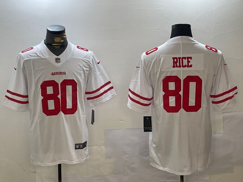 Men's San Francisco 49ers #80 Jerry Rice White Vapor Untouchable Limited Stitched Jersey