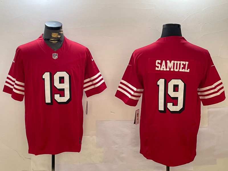 Men's San Francisco 49ers #19 Deebo Samuel New Red Throwback F.U.S.E. Vapor Nike Limited Stitched Football Jersey