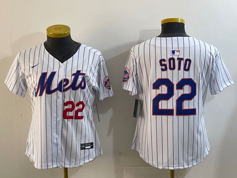 Youth New York Mets #22 Juan Soto Home White Limited Stitched Baseball Jersey