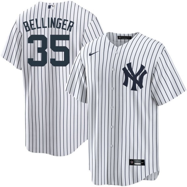 Men's New York Yankees #35 Cody Bellinger White Home Nike Cool Base Baseball Stitched Jersey