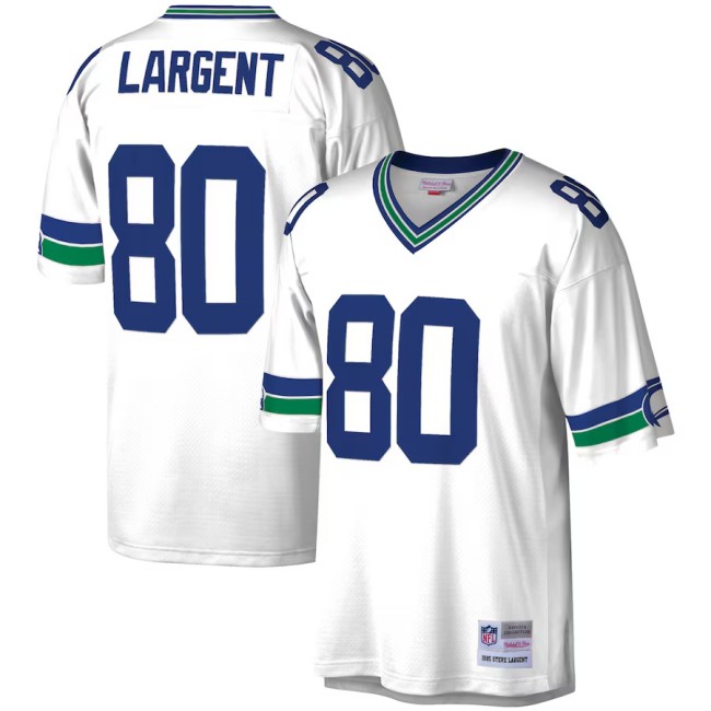 Men's #80 Steve Largent Seattle Seahawks Mitchell & Ness Legacy Replica Jersey - White