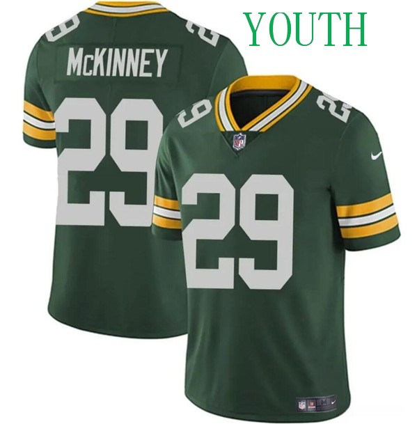 Youth Green Bay Packers #29 Xavier McKinney Green Vapor Limited Football Stitched Jersey