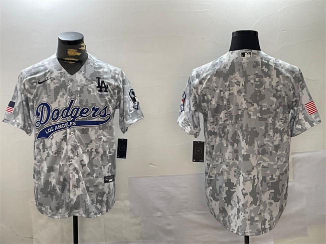 Men's Los Angeles Dodgers Blank 2024 Arctic Camo Limited Stitched Baseball Jersey