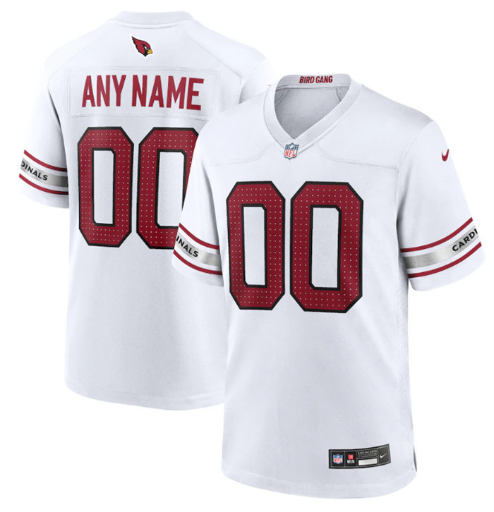 Men's Nike Arizona Cardinals Customized White Stitched Game Football Jersey