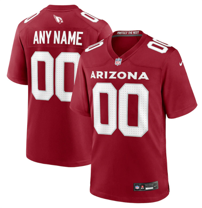 Men's Nike Arizona Cardinals Customized Red Stitched Game Football Jersey