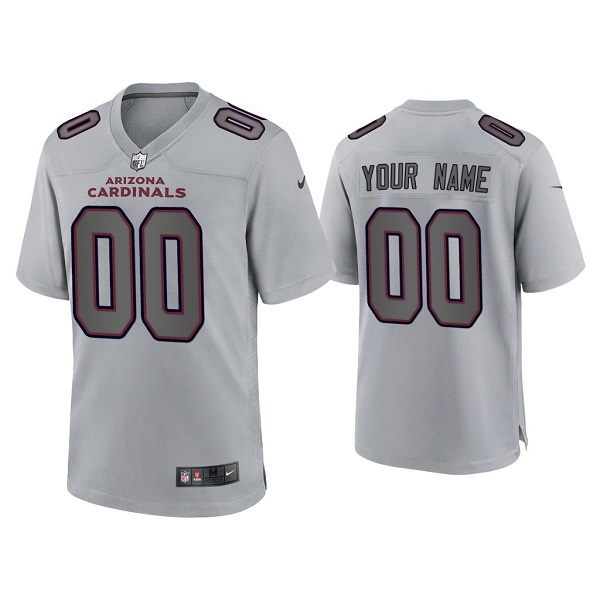 Men's Nike Arizona Cardinals Customized Grey Atmosphere Fashion Stitched Game NFL Jersey