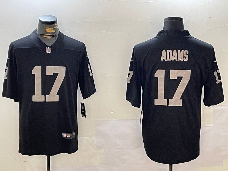 Men's Las Vegas Raiders #17 Davante Adams Black Vapor Limited Stitched Football Jersey