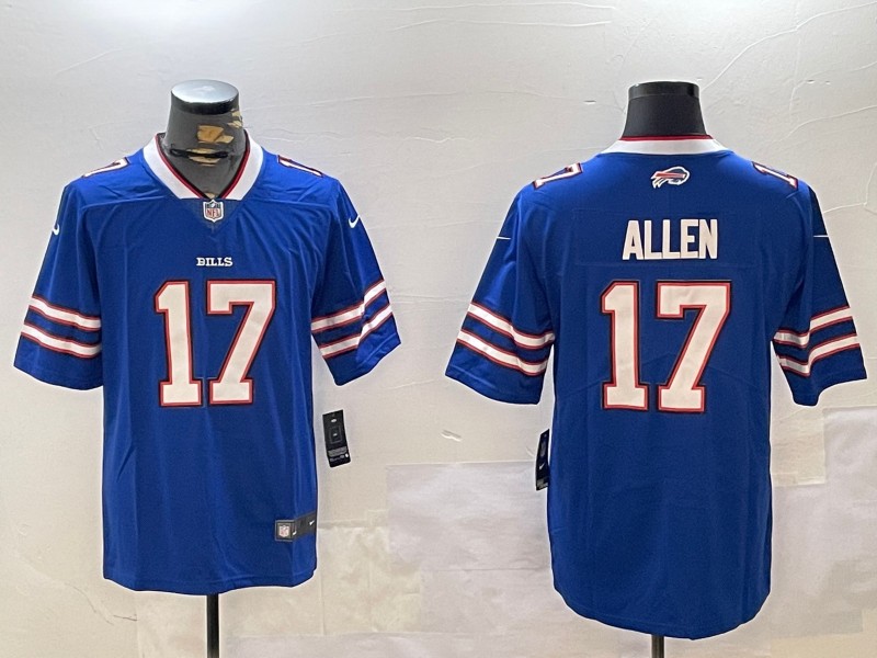 Men's Buffalo Bills #17 Josh Allen Royal Vapor Limited Stitched Football Jersey