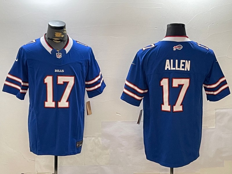 Men's Buffalo Bills #17 Josh Allen Royal FUSE Vapor Limited Stitched Football Jersey