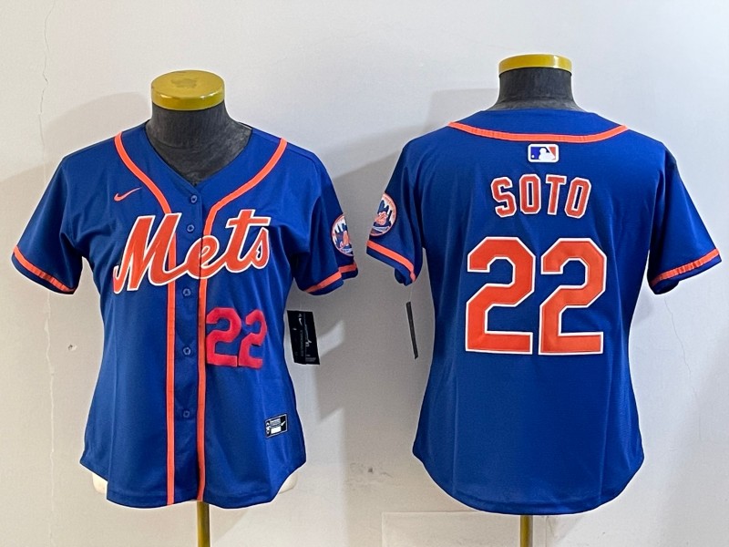 Youth New York Mets #22 Juan Soto Alternate Royal Nike Limited Stitched Baseball MLB Jersey