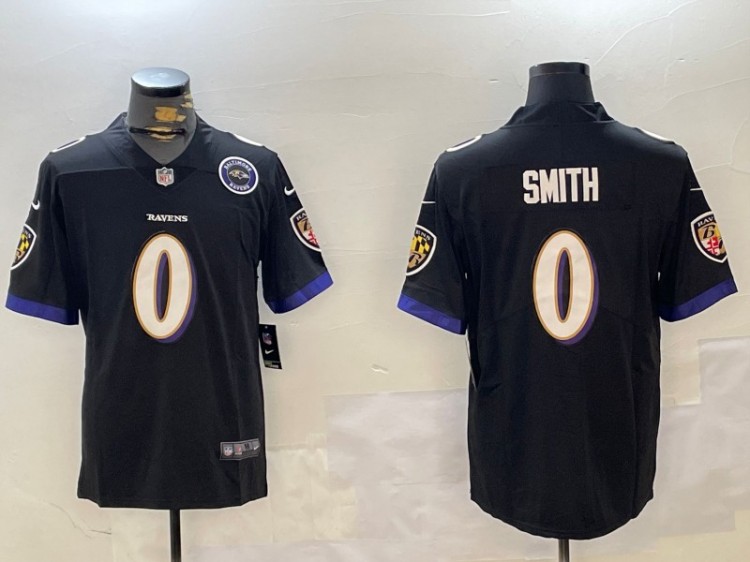 Men's Baltimore Ravens #0 Roquan Smith Black Nike Vapor Untouchable Limited NFL Stitched Jerseys