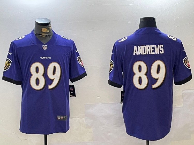 Men's Baltimore Ravens #89 Mark Andrews Purple Nike Vapor Untouchable Limited NFL Stitched Jersey