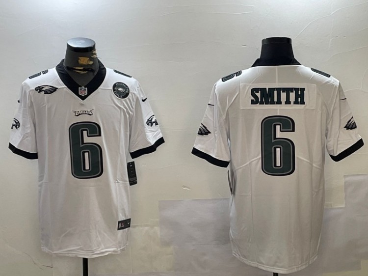 Men's Philadelphia Eagles #6 DeVonta Smith White Vapor Untouchable Nike Limited Stitched NFL Jersey