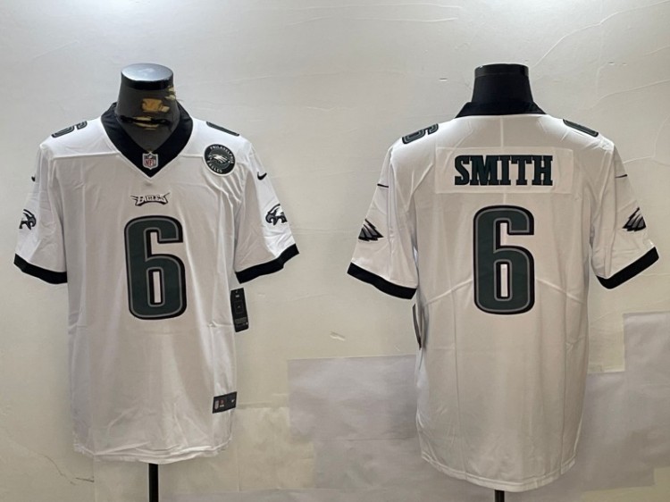 Men's Philadelphia Eagles #6 DeVonta Smith White Nike Vapor Untouchable Limited Stitched Football Jersey