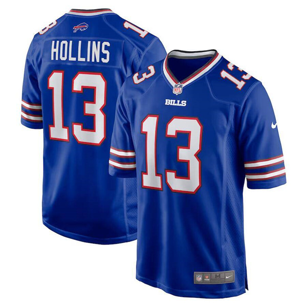 Men's Buffalo Bills #13 Mack Hollins Royal Football Stitched Nike Game NFL Jersey