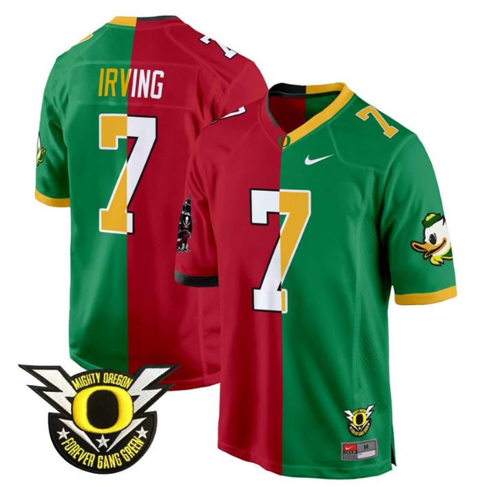 Men's Nike Bucky Irving Jersey #7 Oregon Ducks Split Game College Football All Stitched