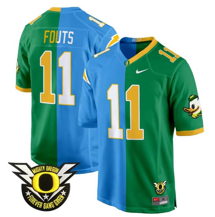 Men's Nike Dan Fouts Jersey #11 Oregon Ducks Split Game College Football All Stitched