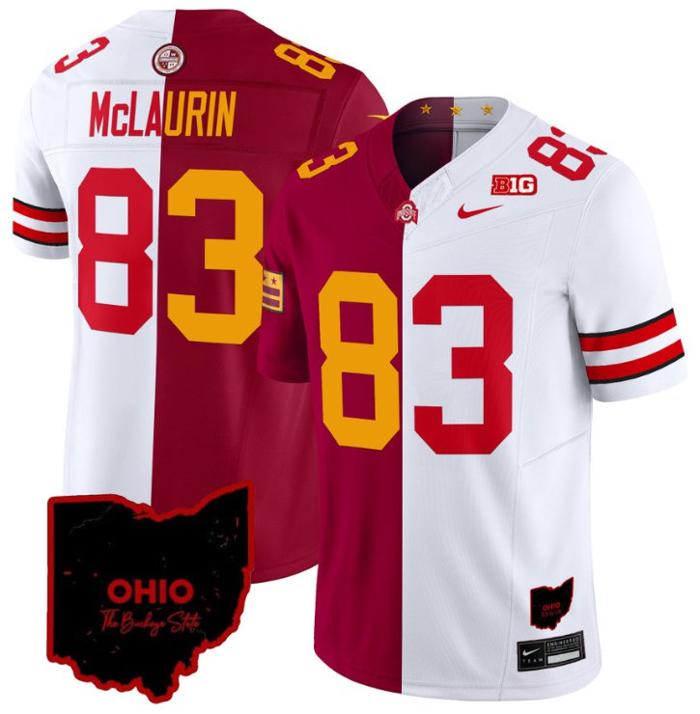 Men's Nike Terry McLaurin Jersey #83 Ohio State Buckeyes Split FUSE Vapor NCAA Football Stitched