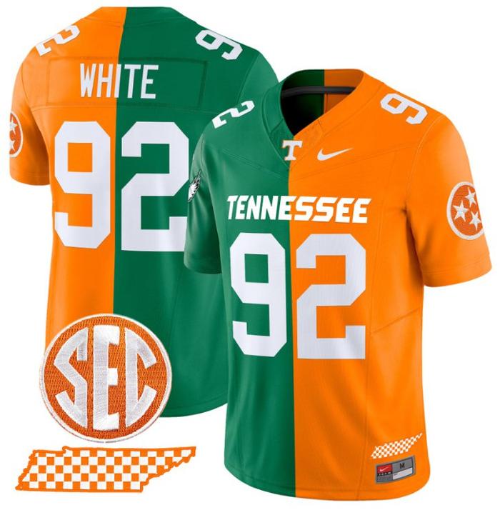 Men's Nike Reggie White Jersey Eagles #92 Tennessee Volunteers Split FUSE Vapor Limited NCAA Football