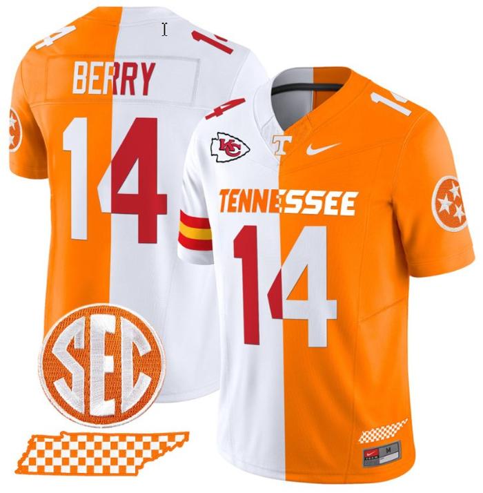 Men's Nike Eric Berry Jersey #14 Tennessee Volunteers Split FUSE Vapor Limited NCAA Football Stitched